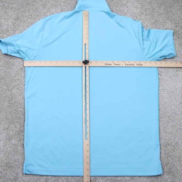 Callaway Opti-Dri Polo Shirt Men Large Blue Polyester Short Sleeve Golf Pullover - Picture 10 of 13